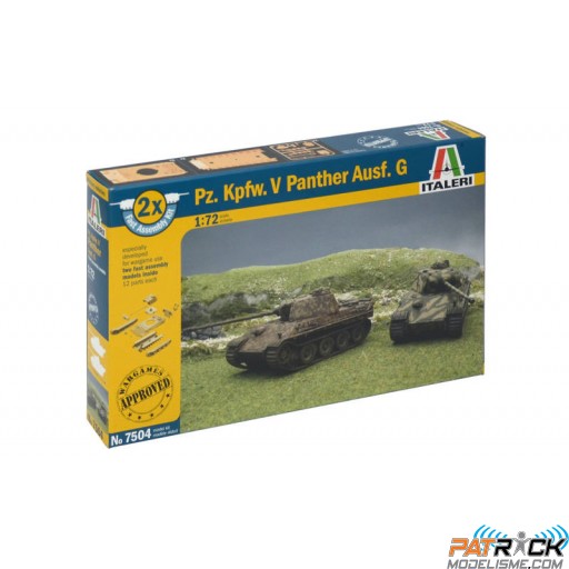 1/72e Italeri 2X Panzer. KPFW. PANTHER AUSF.G - Assemblage rapide