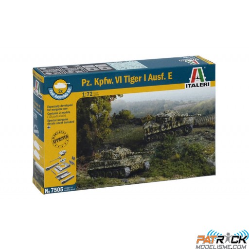 1/72e Italeri 2X Panzer Kpfw. VI TIGER I Ausf. E - Assemblage rapide