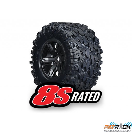 Roues AV/AR montées collées X-MAXX 8S (2) 7772X