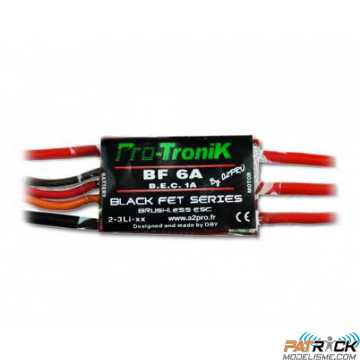 Contrôleur Pro-Tronik-ESC BF6A Bec 1A - Black Fet series