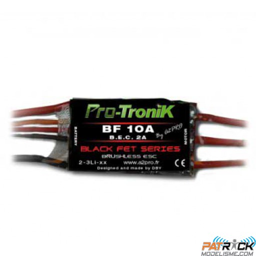 Contrôleur Pro-Tronik-ESC BF10A Bec 2A - Black Fet series