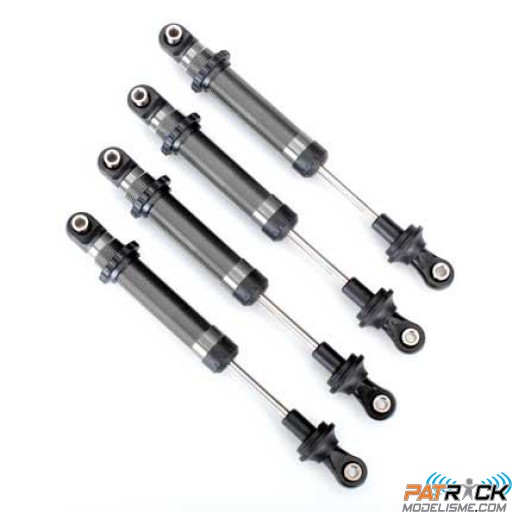 Amortisseurs GTS longs alu argent x4 (sans ressorts) TRX-4
