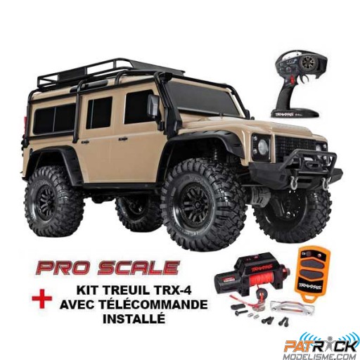 Traxxas TRX-4 Land Rover Defender avec TREUIL 1/10e SABLE