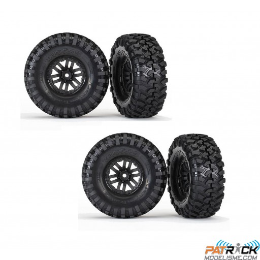 Roues montées collées Canyon trail 4.6x1.9' Traxxas (2 PAIRES)