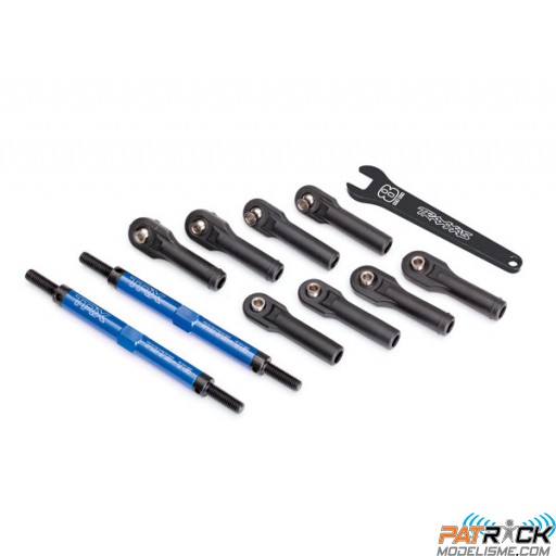 Biellettes alu anodisées bleu avant/arrières 144mm (2) E-revo VXL 2.0