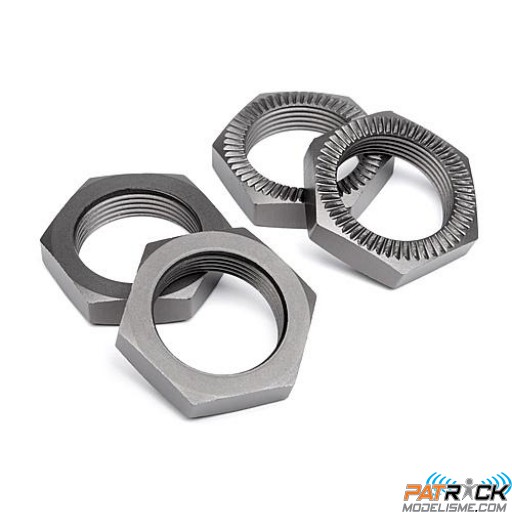 Ecrou de roue ANODISÉ gris 24mm (4 pièce(s) - BAJA 5B 2.0/5T