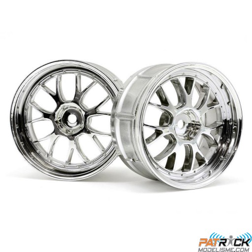 Jantes HPI LP29 LM-R offset +3mm CHROME 1/10