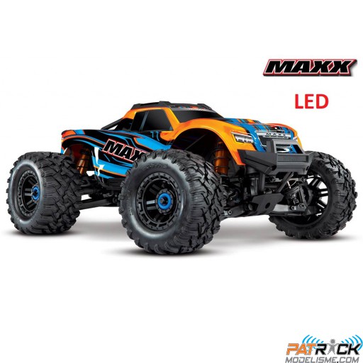 Traxxas MAXX 4X4 Brushless TSM Orange AVEC KIT LED