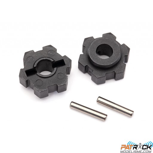 Hexagones de roue noir  hex (2) / 2.5x14 pins (2) - Maxx
