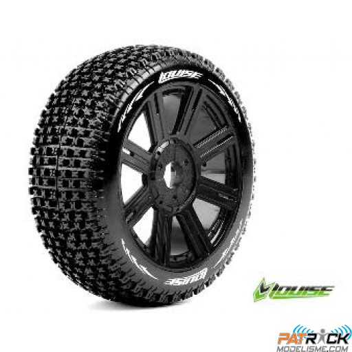 Roues Louise RC B-Pirate soft (x2) jantes noir buggy 1/8