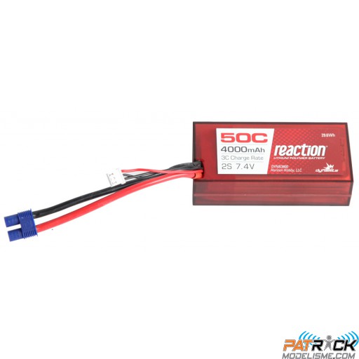 Accu Lipo Dynamite Reaction 7.4V 4000mAh 2S 50C EC3 Shortcase 96x47x26mm