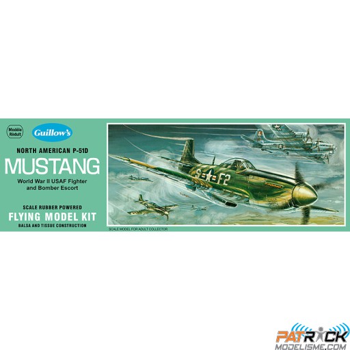 1/25e Guillow's P-51D Mustang Kit 431mm