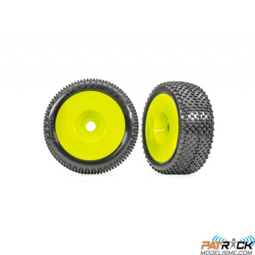 Roues Traxxas montées 3'' Response Pro jaunes (paire) JATO 4X4