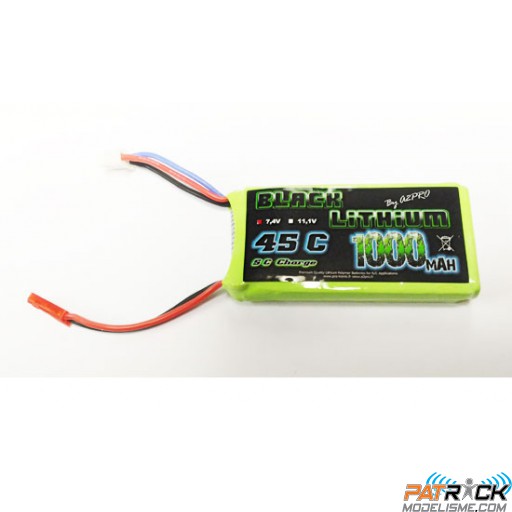 Accu LiPo Black Lithium 1000 mAh 7,4V 2S 45C Bec