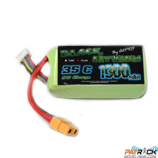 Accu LiPo Black Lithium 1300mAh 35C 3S (108grs) XT60
