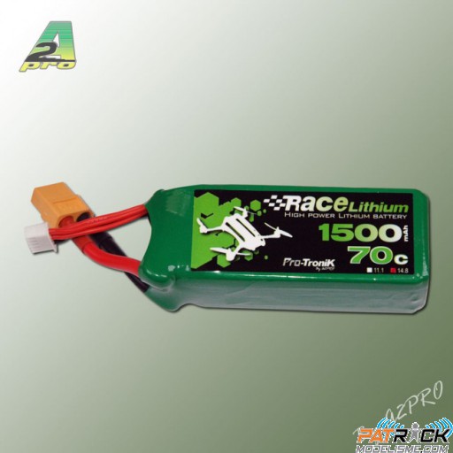 Accu LiPo RACE Lithium 1500mAh 70C 4S XT60 (175 grs)