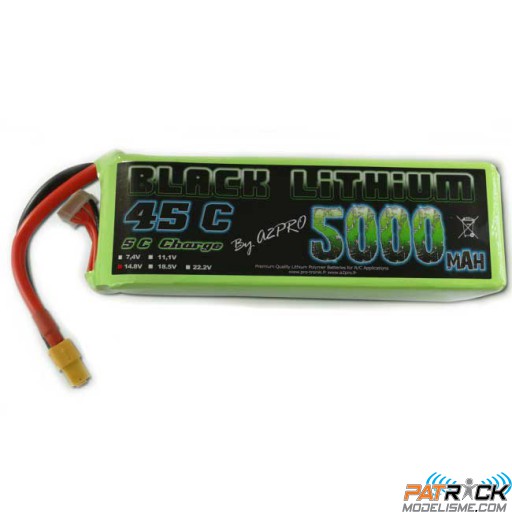 Accu LiPo Black Lithium 5000mAh 45C 4S (485 grs) XT60