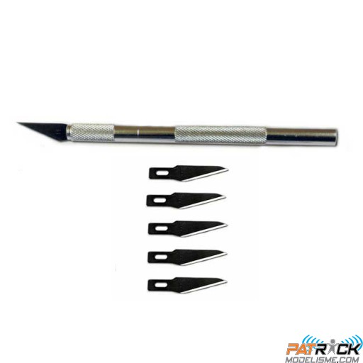 Couteau scalpel ø8 avec 6 lames