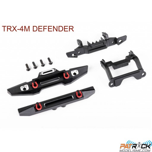 Pare-chocs avant arrière alu anodisé noir TRX-4M Defender