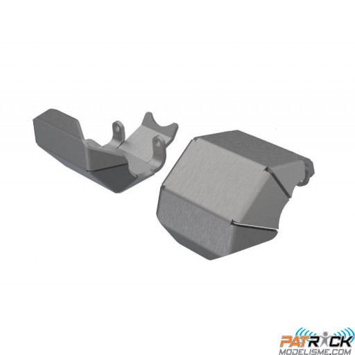 Plaques de protection avant ou arrière en acier inoxydable (X2) - TRX-4M