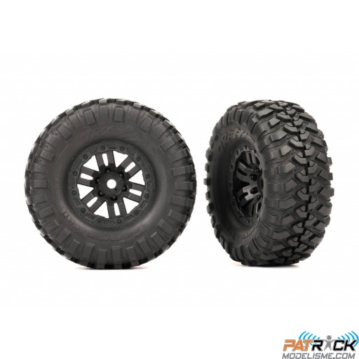 Roues montées collées Canyon Trail 2.2x1.0" (2) TRX-4M (Defender)