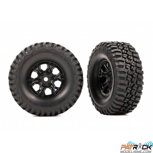 Roues montées collées BFGoodrich® Mud-Terrain™ T/A® KM3 2.2x1.0" (2) TRX-4M (Bronco)