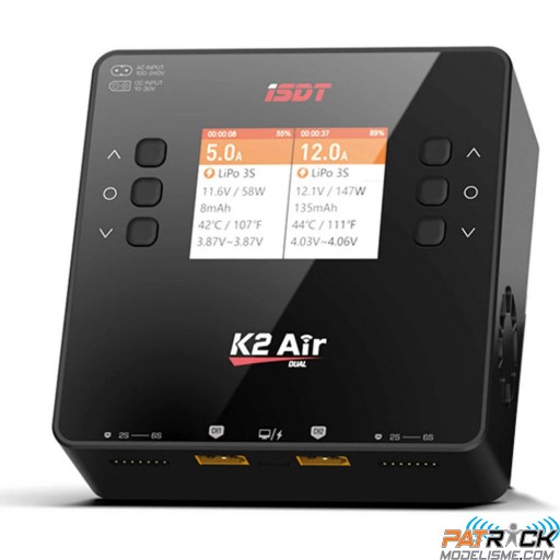 Chargeur double ISDT K2Air AC/DC 200/500W 20A (BattAir)
