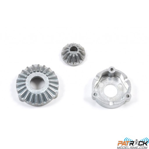 Pignon conique 12 dents et couronne de différentiel arrière pour chassis CC01 (58132)