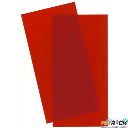 9901-Evergreen 2 Plaques transparentes rouge 152x304x0,25mm