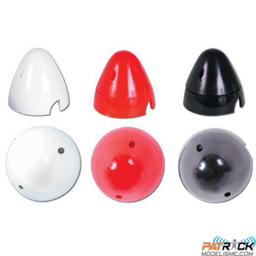 Cône bipales en plastique diamètre 78mm, Noir