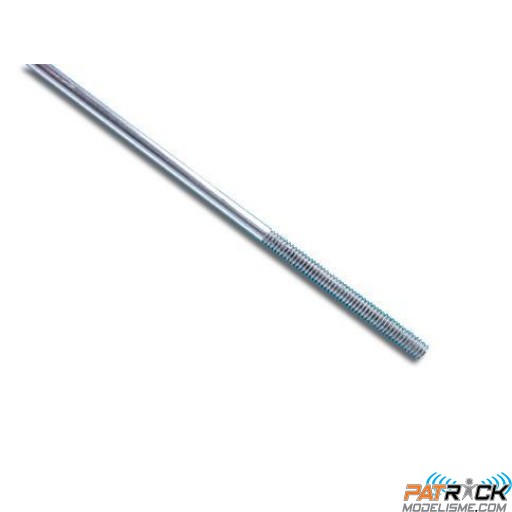 Tige zinguée embout fileté 1.7mm M2 200mm