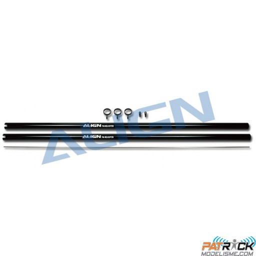 Tube de queue noir et tringlerie de commande 2 pièce(s) – T-REX 700 NITRO PRO