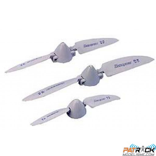 Hélice pales repliables grise 18x8cm 7x3" arbre 3,2mm