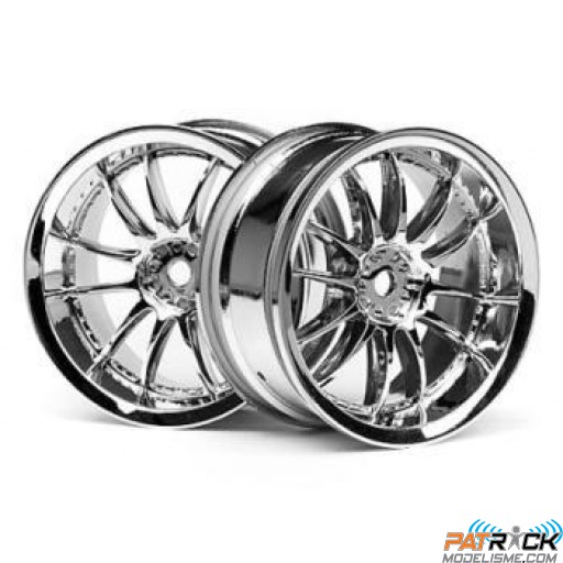 Jantes WORK 26mm chromée 6mm – la paire – 1/10 ème