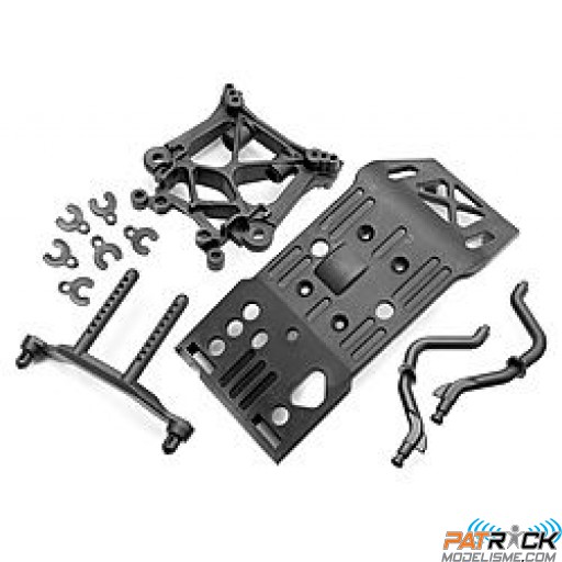 Ensemble de protection carter/montants carrosserie/platine amortisseur – SAVAGE X