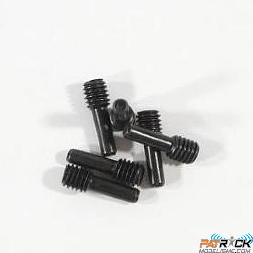 Axe fileté M4X2X12mm (noir, 6 pièce(s)