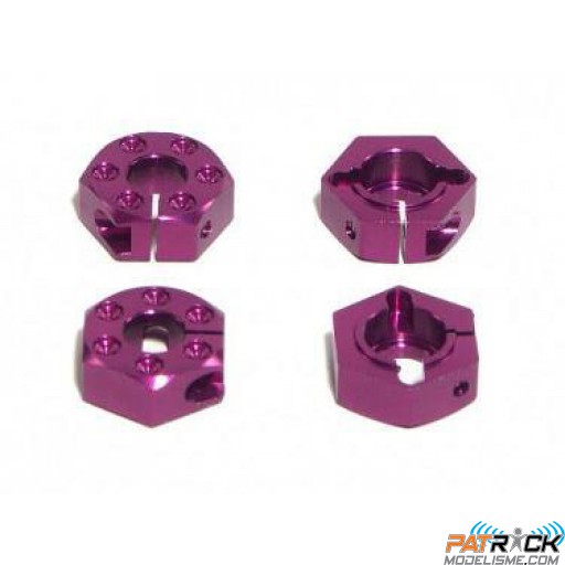 Hexagone 14mm ALU VIOLET (4 pièce(s) - SAVAGE X SS/3.5/4.6/XL 5.9