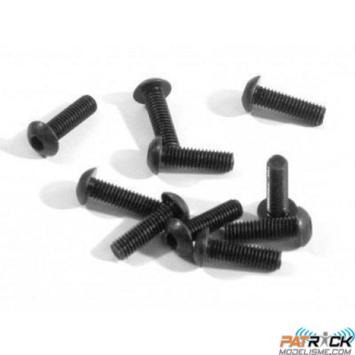 Vis tête ronde M3X10mm six pans creux 2mm (10 pièce(s)