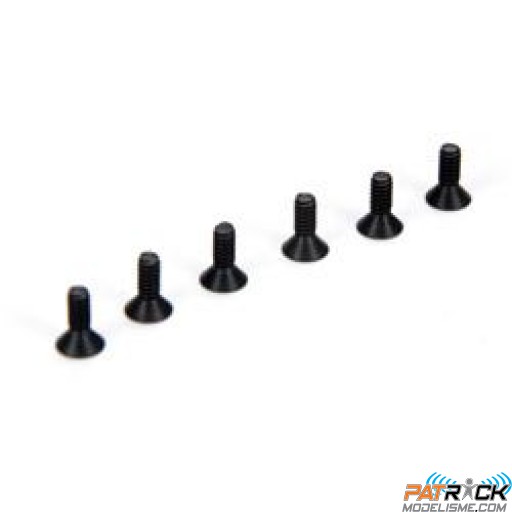 Jeu de vis tête plate hexagonall 4-40X3/16'' (6pièce(s)