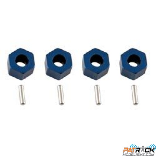 Hexagone ALU bleu avants/arrières & Pin Set (4pièce(s) - MINI LST/2,MICRO RAMINATOR