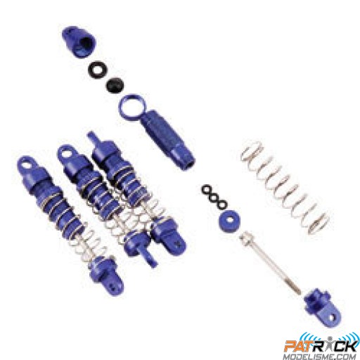 Jeu d'amortisseurs ALU bleu (4pièce(s): - MICRO T,B,DT,RAM
