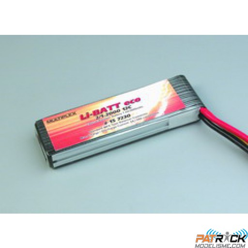 Accu LiPo li-batt eco 2S-2000 mAh 12c 7,4v