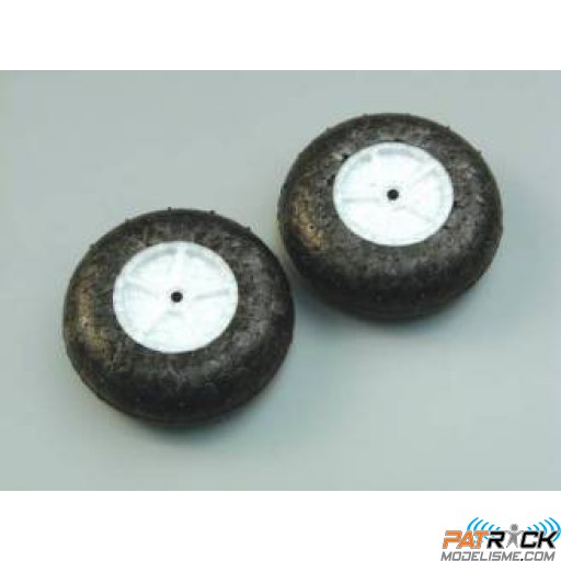 Roue avion 53mm hyperlégères moyeu diamètre2,6mm – (paire)