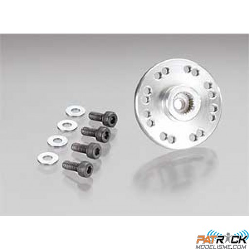 Palonnier servo disque Servo ALU D25 Futaba M0,25 noir – compatible Futaba