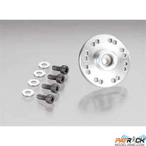 Palonnier servo disque Servo ALU D25 noir – compatible Hitec