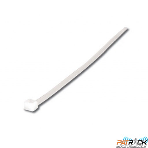 Colliers de serrage blancs 100x2,5mm - 20 pièces
