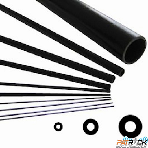 Tube carbone rond 14.0/16.0mm 1M