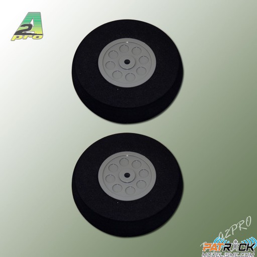 Roues avion mousse 90mm super légères, jante nylon (paire)
