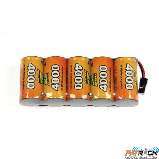 Accu NiMH Pack réception Sc-4000 mAh 6.0v JR