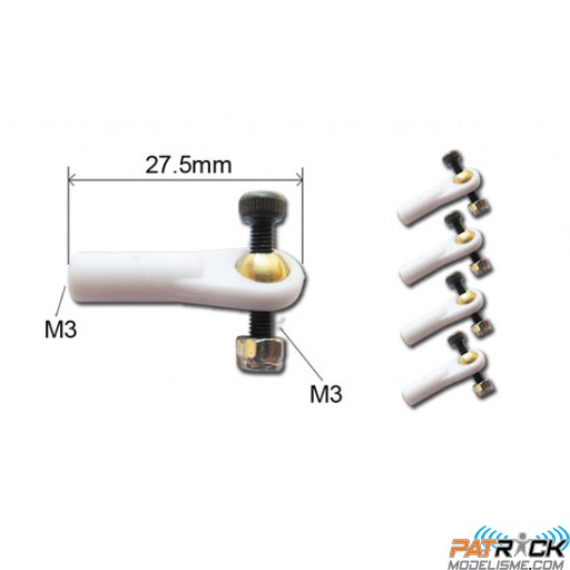 Chapes a boule M3 + Vis M3 (x5)